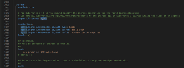 config ingress prometheus