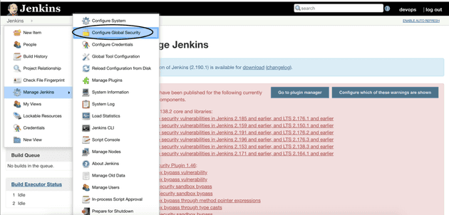 image How to access to Global Security Configuration